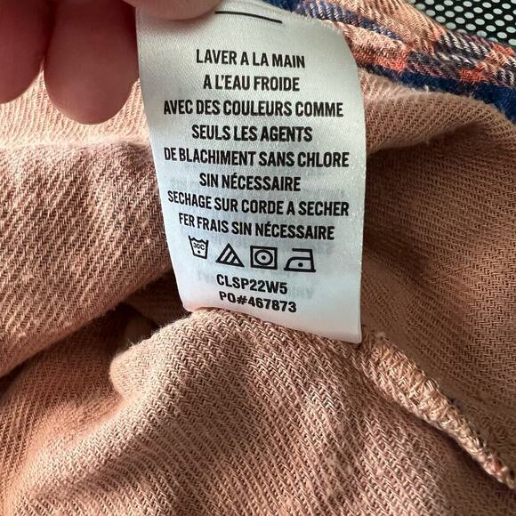 Cleo + Wolf Woman's Breezy Springs Plaid Print Flannel Shirt- Size M - Picture 5 of 13